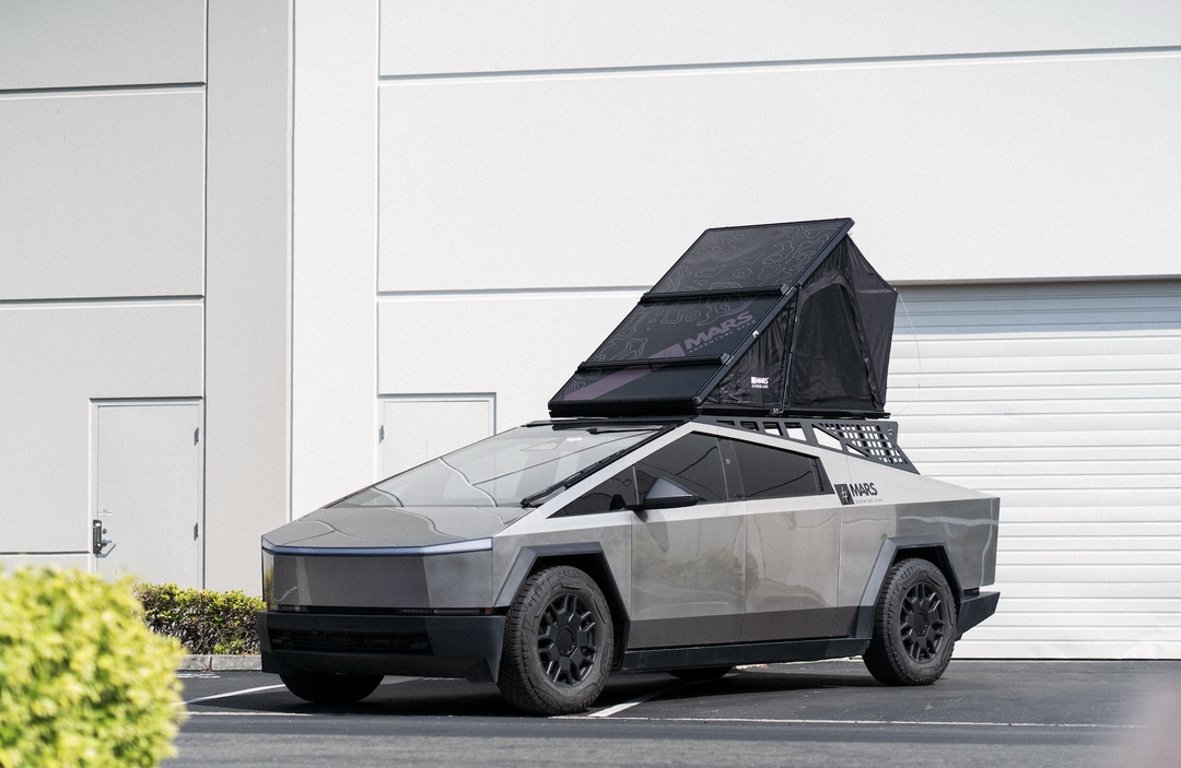 Cybertruck Range Test: 416 Wh/mi with Rooftop Tent and Rack by Mars Adventure Gear